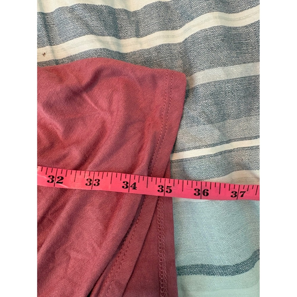 CBRAND Dusty Pink Ruched Asymmetrical Mini Dress Medium Bodycon Festival Boho - Picture 9 of 9
